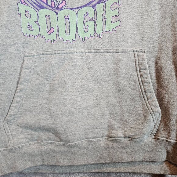 Disney Unisex Large Oogie Boogie Hoodie Sweatshirt Gray Graphic Pullover Pocket - Picture 10 of 12
